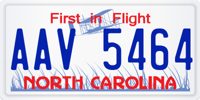 NC license plate AAV5464