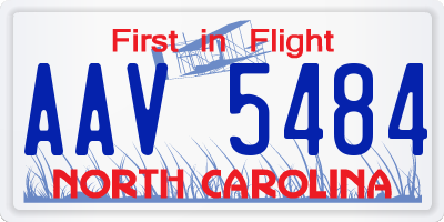 NC license plate AAV5484