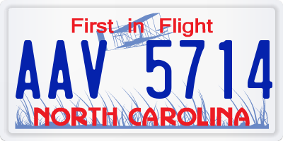 NC license plate AAV5714