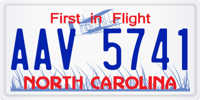 NC license plate AAV5741
