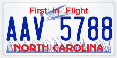 NC license plate AAV5788
