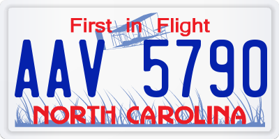 NC license plate AAV5790