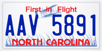 NC license plate AAV5891
