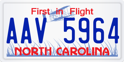 NC license plate AAV5964