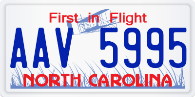NC license plate AAV5995