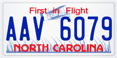 NC license plate AAV6079