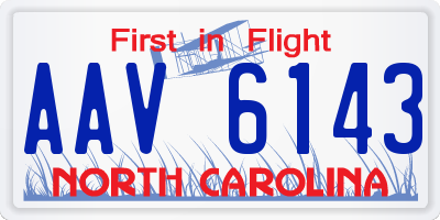 NC license plate AAV6143