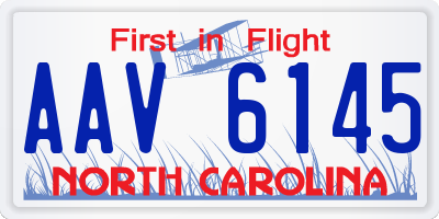 NC license plate AAV6145
