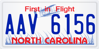 NC license plate AAV6156