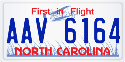 NC license plate AAV6164