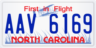 NC license plate AAV6169