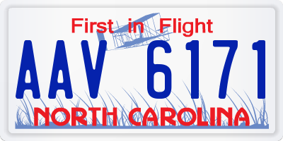 NC license plate AAV6171