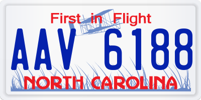 NC license plate AAV6188