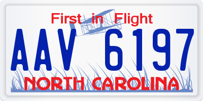 NC license plate AAV6197