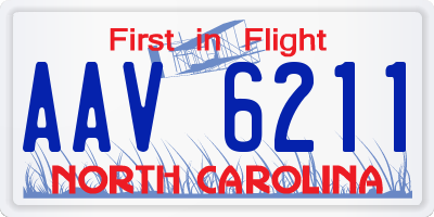 NC license plate AAV6211