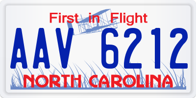 NC license plate AAV6212