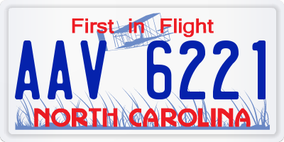 NC license plate AAV6221