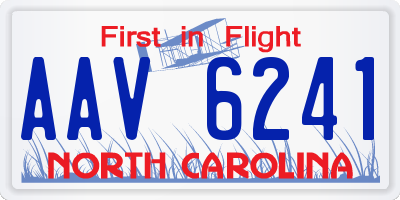 NC license plate AAV6241