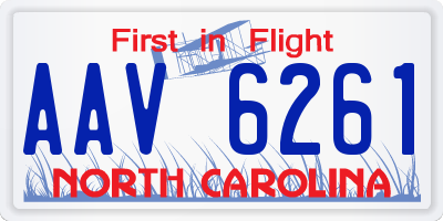 NC license plate AAV6261