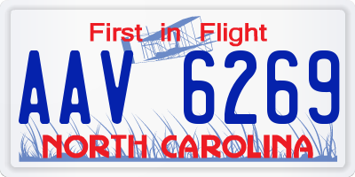 NC license plate AAV6269