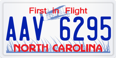 NC license plate AAV6295