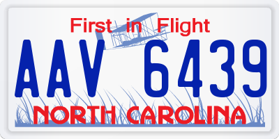 NC license plate AAV6439