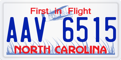 NC license plate AAV6515