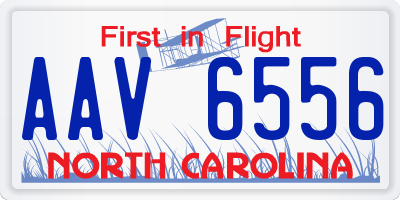 NC license plate AAV6556