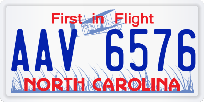NC license plate AAV6576
