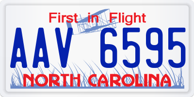 NC license plate AAV6595