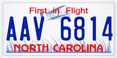 NC license plate AAV6814