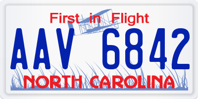 NC license plate AAV6842