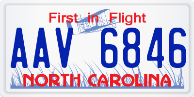 NC license plate AAV6846