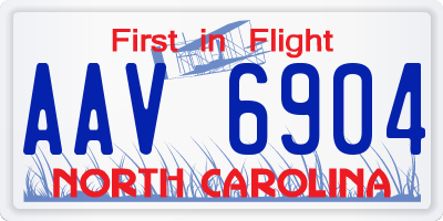NC license plate AAV6904