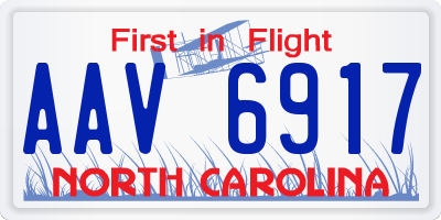 NC license plate AAV6917