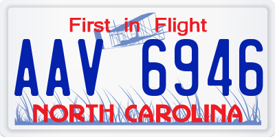 NC license plate AAV6946