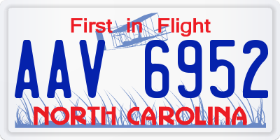 NC license plate AAV6952