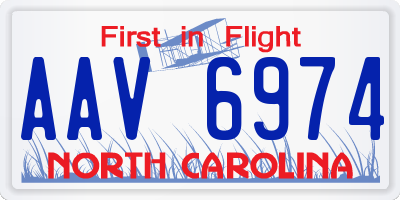 NC license plate AAV6974
