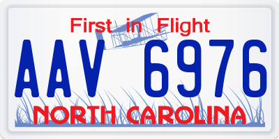 NC license plate AAV6976