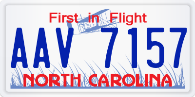 NC license plate AAV7157