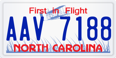 NC license plate AAV7188