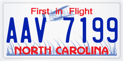 NC license plate AAV7199