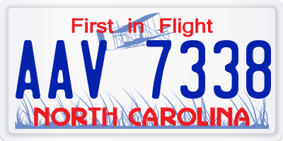 NC license plate AAV7338