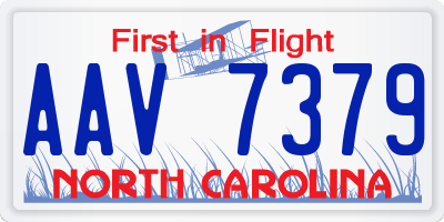 NC license plate AAV7379