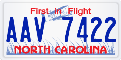 NC license plate AAV7422