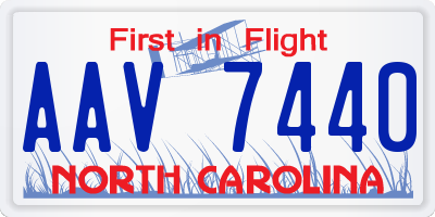 NC license plate AAV7440