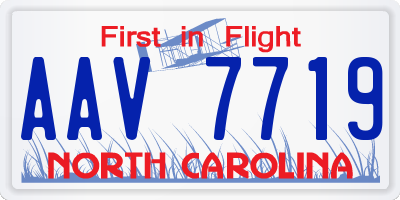 NC license plate AAV7719