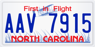 NC license plate AAV7915