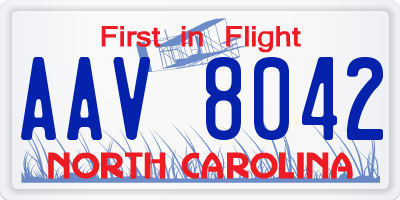 NC license plate AAV8042