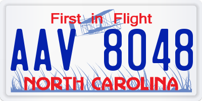 NC license plate AAV8048